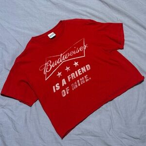 Junk Food Clothing Red Budweiser Tee